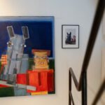 Gemälde und ein Foto von Martin Schleske mit einem Pferd
