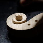 unvarnished violin head