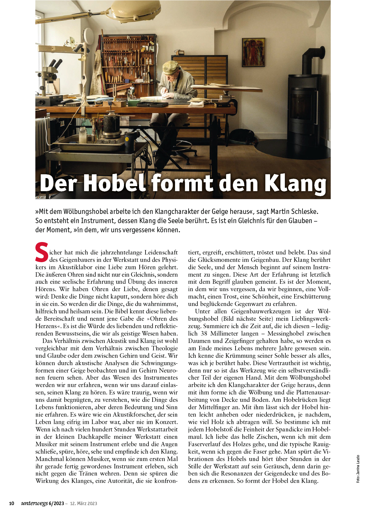 Zeitschrift Unterwegs 06 23 2Seiten